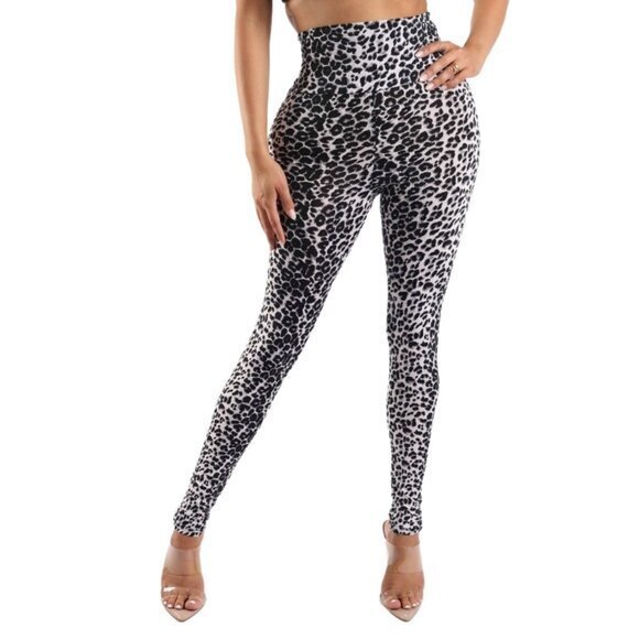 Women's High Waist Animal Print Leggings Size M – Soft &‎ Lightweight - Picture 1 of 10